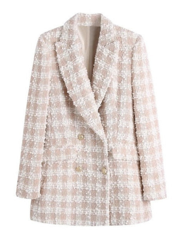 Blazer Feminino Tweed Xadrez - Theodora